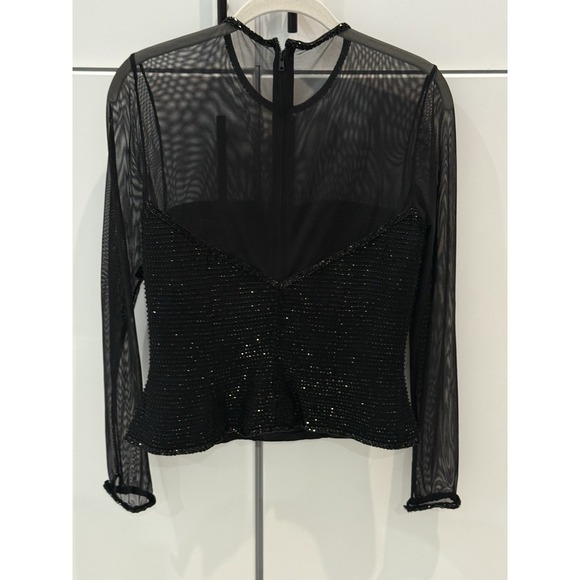 Oleg Cassini Tops - Black Tie‎ Oleg Casin Women's Black Long Sleeve Size 6